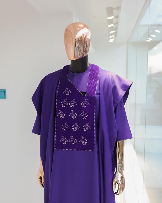 Purple Agbada for Men, African Suit, Wedding Attire, Custom Sized AgbadaPurple Agbada for Men, African Suit, Wedding Attire, Custom Sized Agbada
