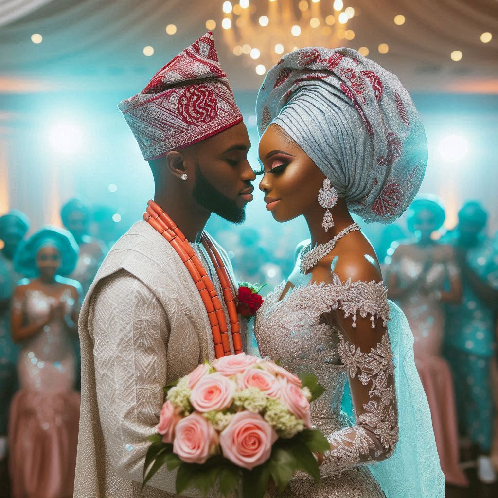 Nigerian Couple on dance floor in New York.