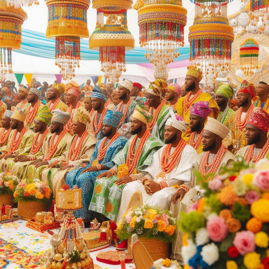 A colorful Nigerian wedding ceremony.