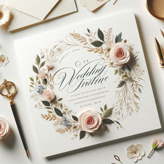 An elegant wedding invitation.