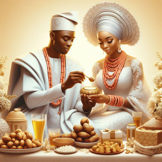 Nigerian couple at their reception.