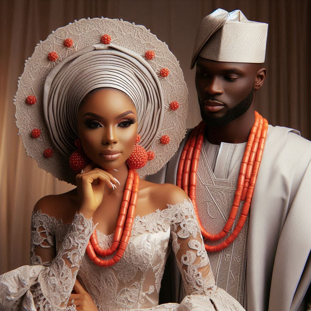 Nigerian bride and groom in New York.