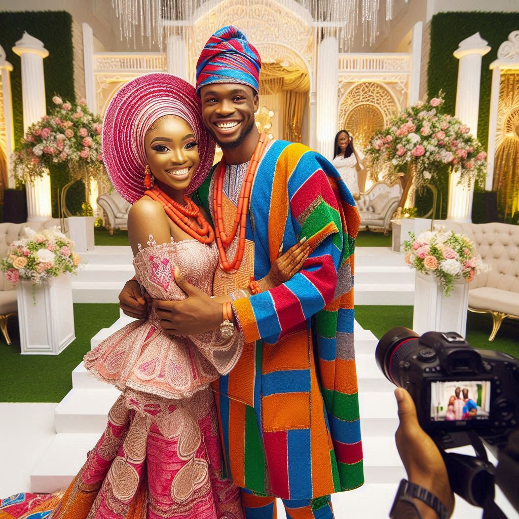 Nigerian Couple Capturing Precious Moments.