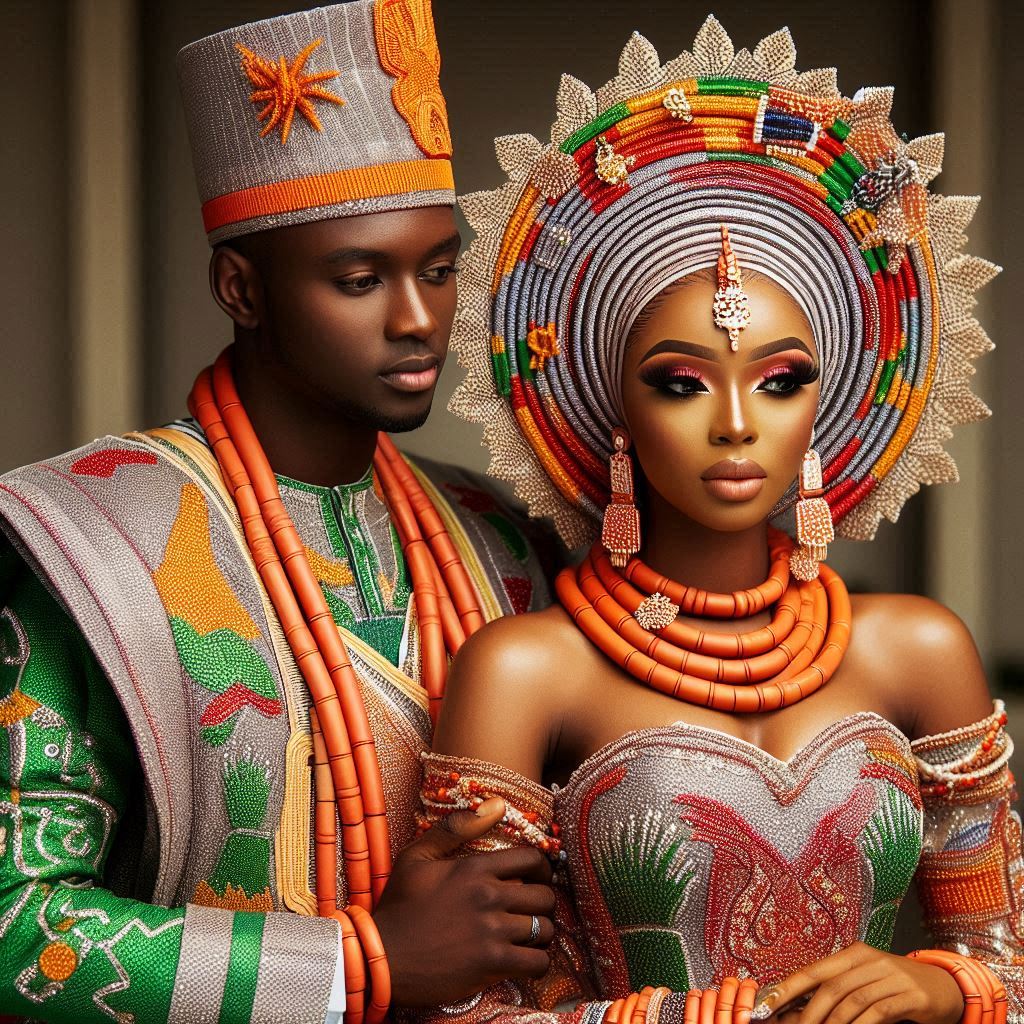 Vibrant Hausa Nigerian couple in Texas.