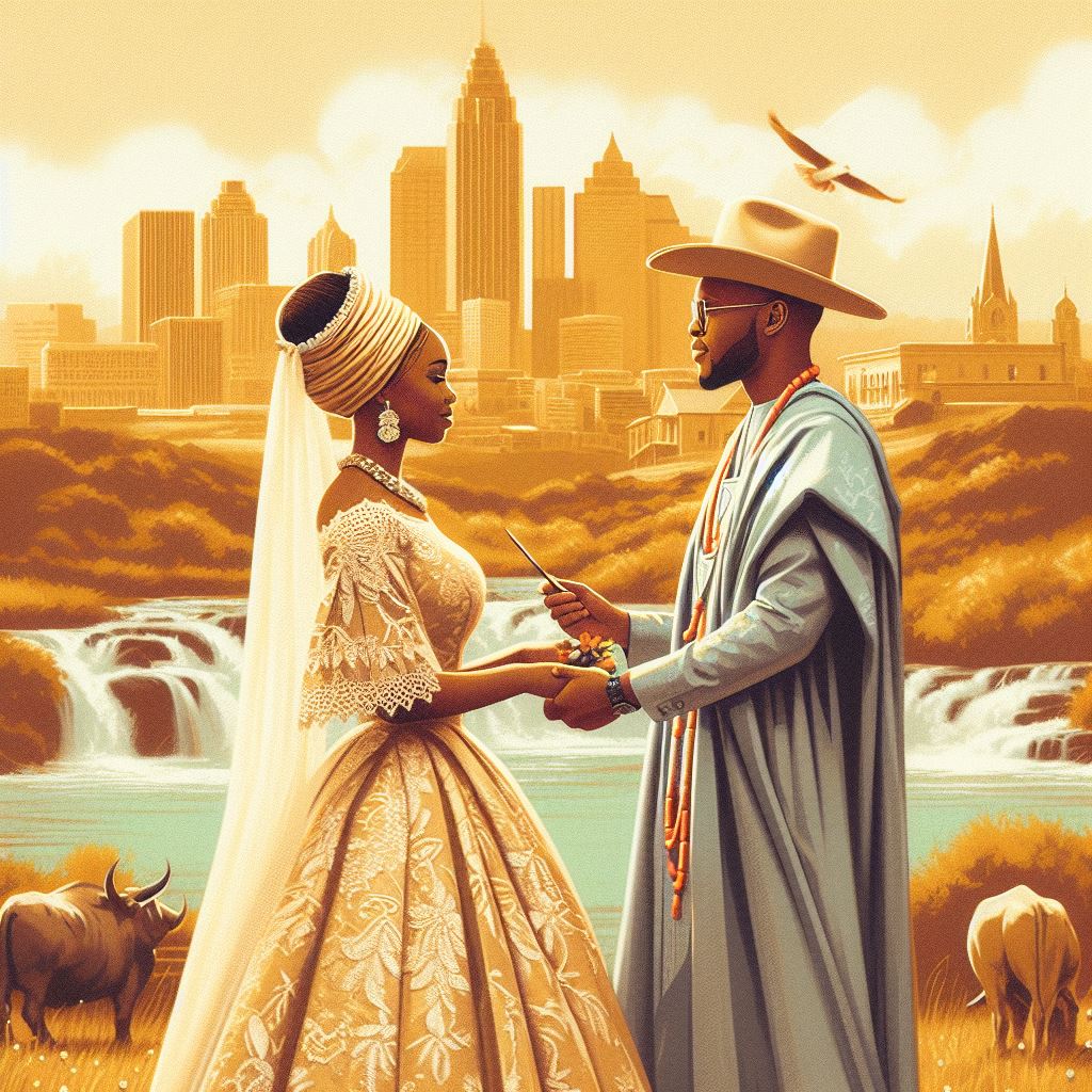 Nigerian bride and groom.