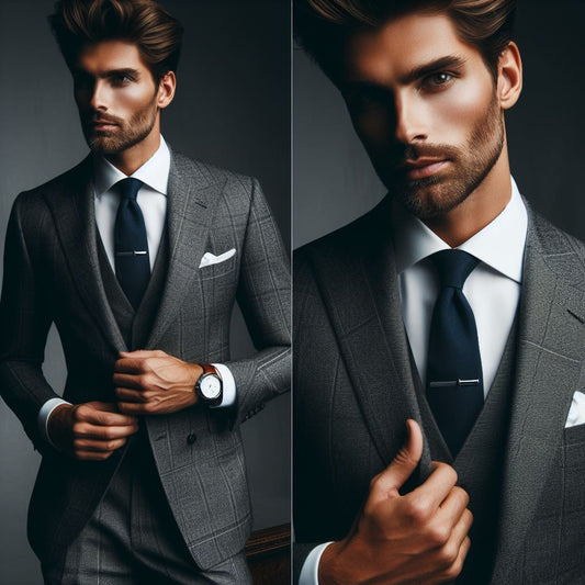 a well-dressed man wearing a tailored suit and accessorized with a stylish watch. 