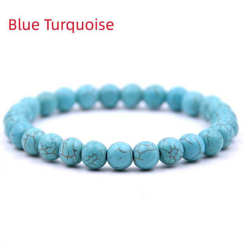 Trendy Natural Stone Love Bead Bracelet for Men | Vibrant Colors