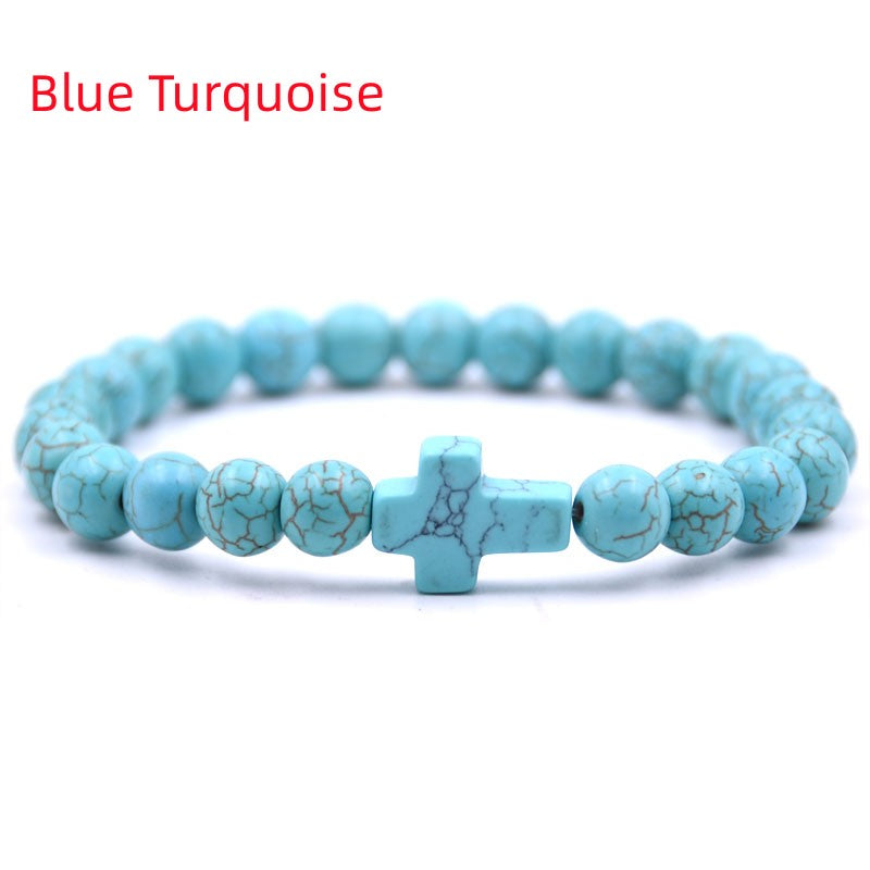 Trendy Natural Stone Bead Bracelet for Men