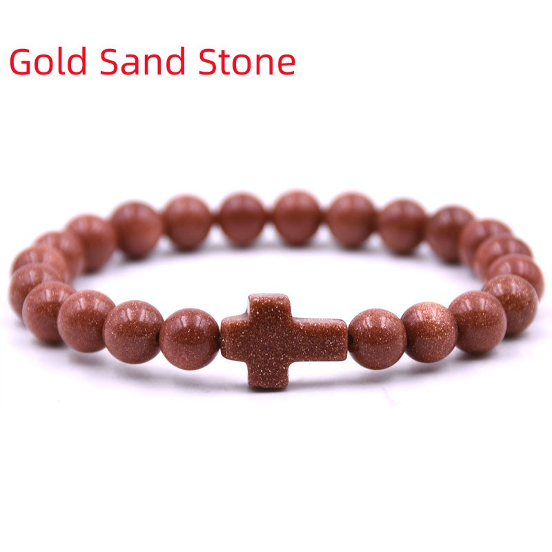 Trendy Natural Stone Bead Bracelet for Men