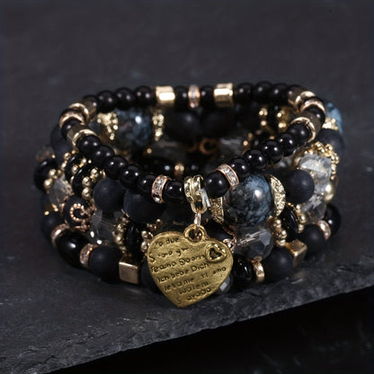 bohemian multilayer bead bracelet