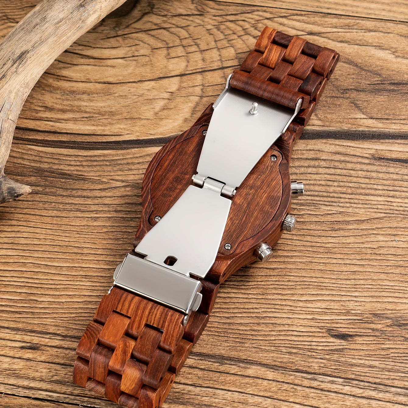 Multifunctional Quartz Wooden Watch