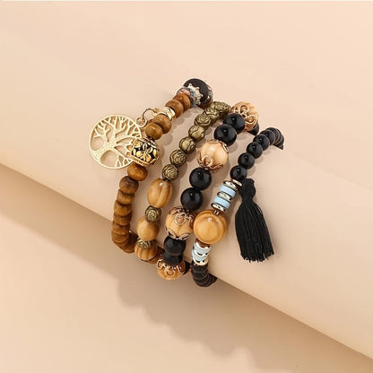 vibrant beaded stretchable wristwear