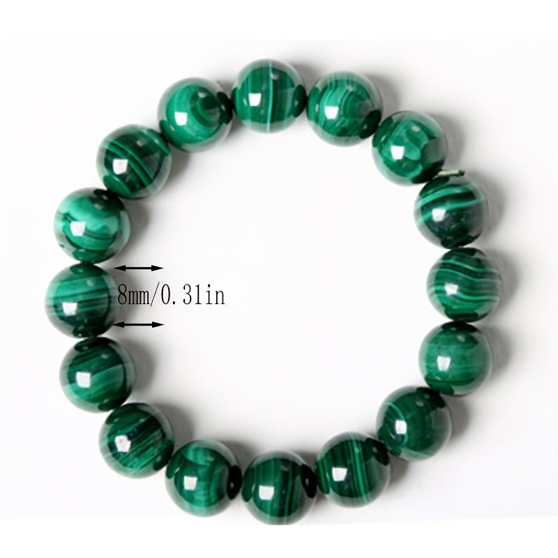 Synthetic Malachite Bracelet for Men | Green