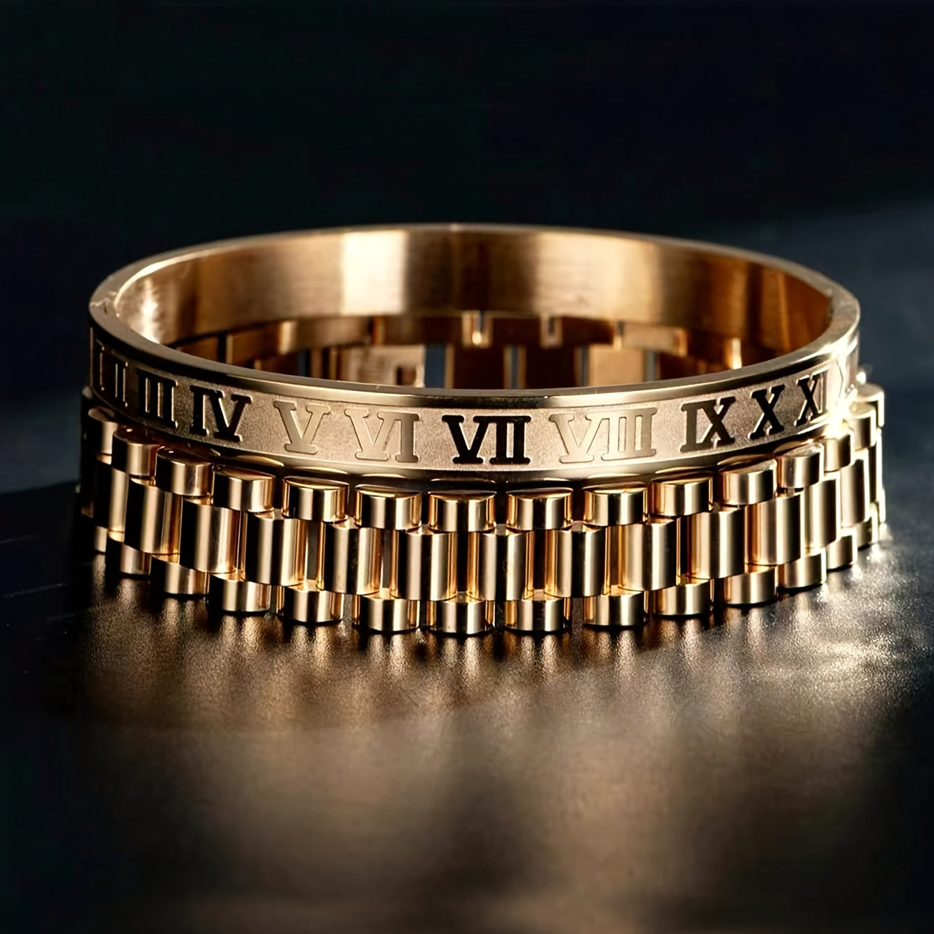 Stainless Steel Bracelet for Men | Gold