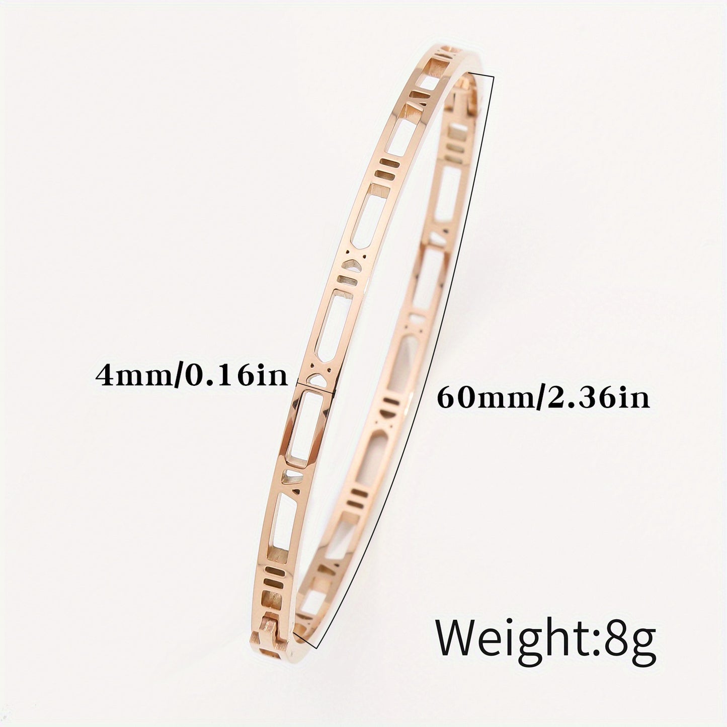 Classic Hollow Roman Numeral Unisex Bracelet.