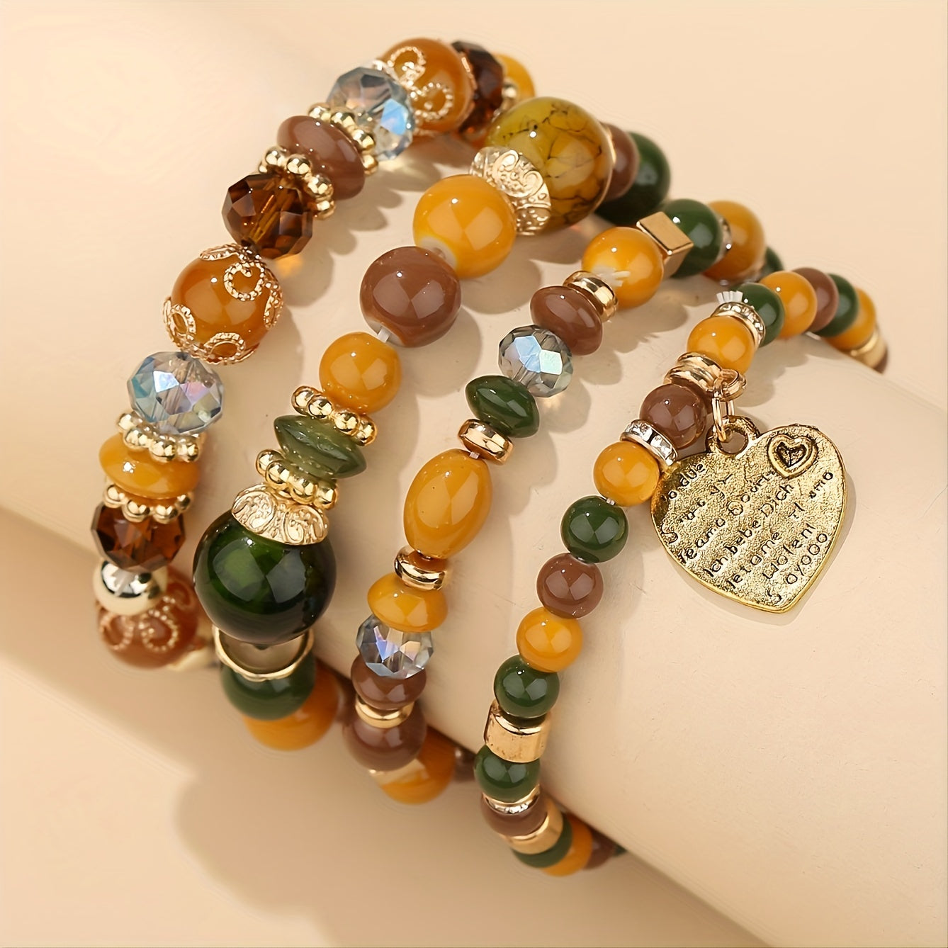 bohemian multilayer bead bracelet