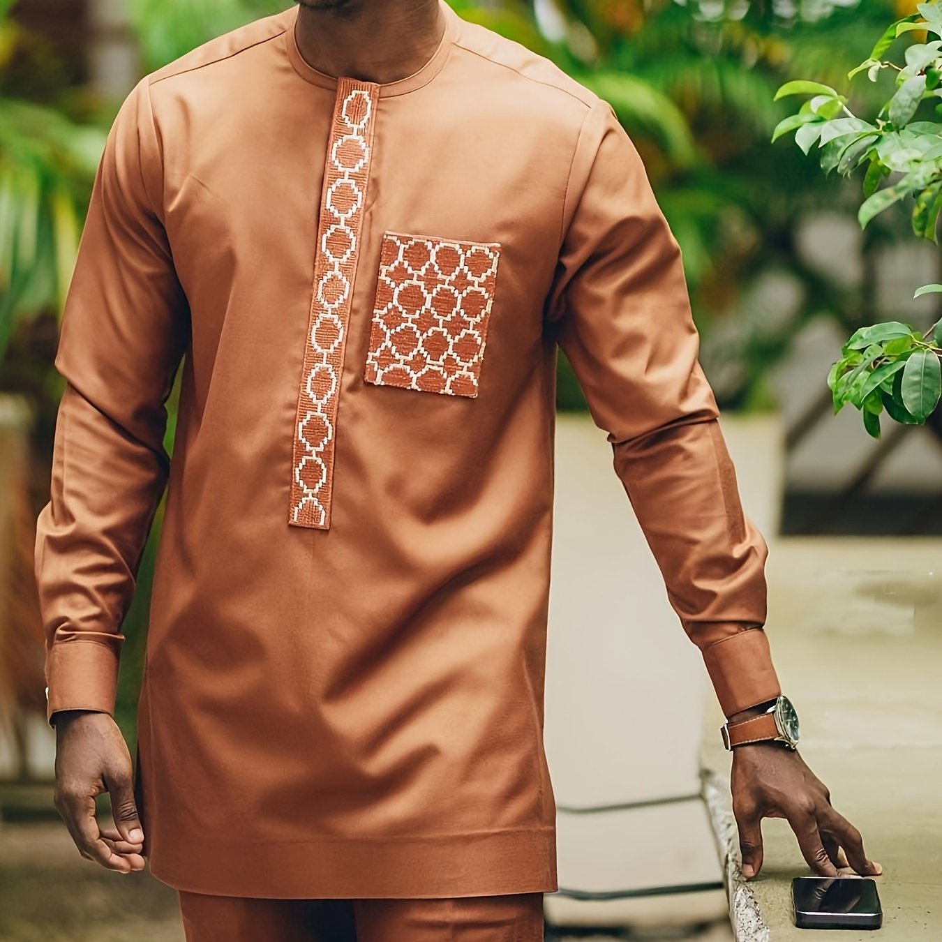 African orders men's clothing, Brown tailored suit, African wear, African fashion for men, Dashiki, men's kaftan, Senator wear