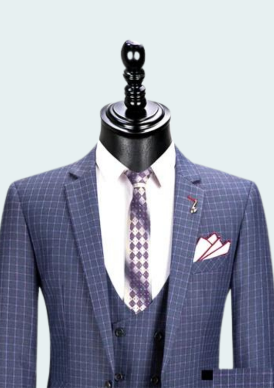 Luxury Grid Blazer Suit