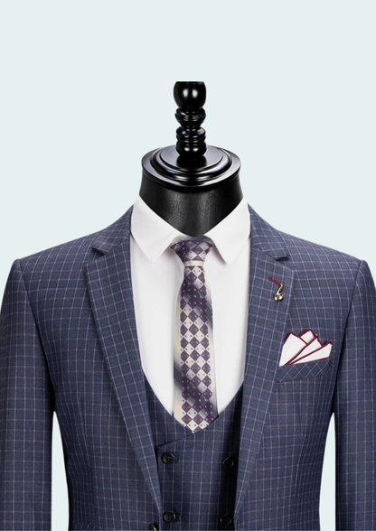 Luxury Grid Blazer Suit