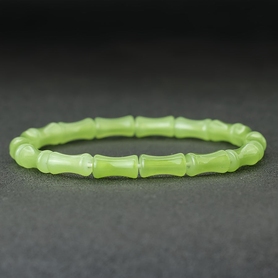 Fashion Bamboo Joint Beads Bracelet, Handcrafted Bracelet, Eco-friendly Jewelry, Minimalist Fashion Accessory