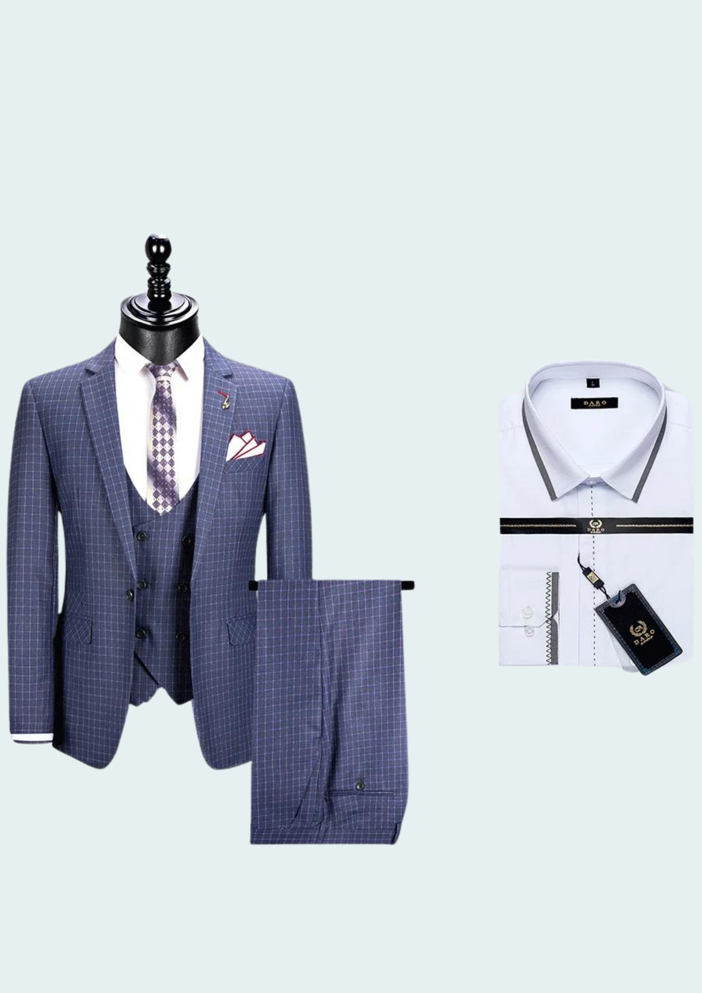 Luxury Grid Blazer Suit