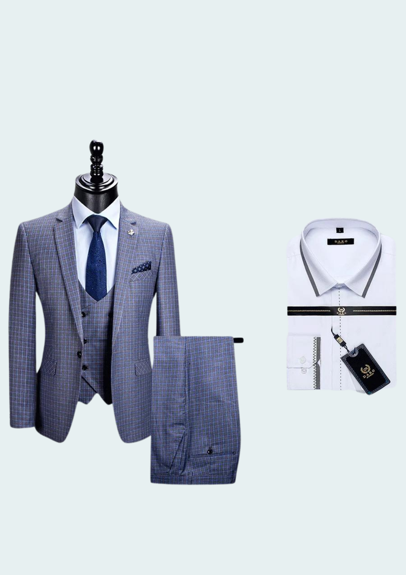 Luxury Grid Blazer Suit
