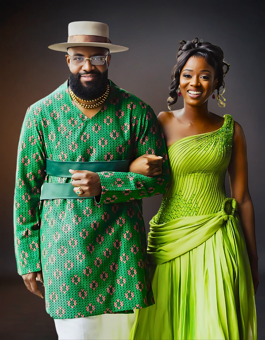 Luxury Elegant Couple Wear | Green