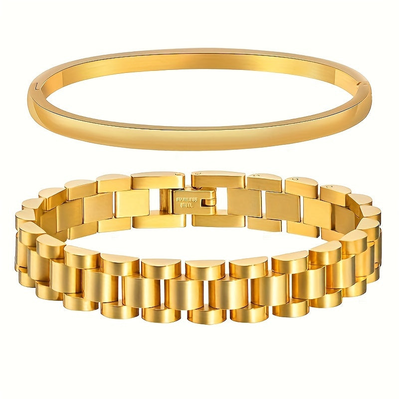 Stainless Steel Bracelet for Men | Gold