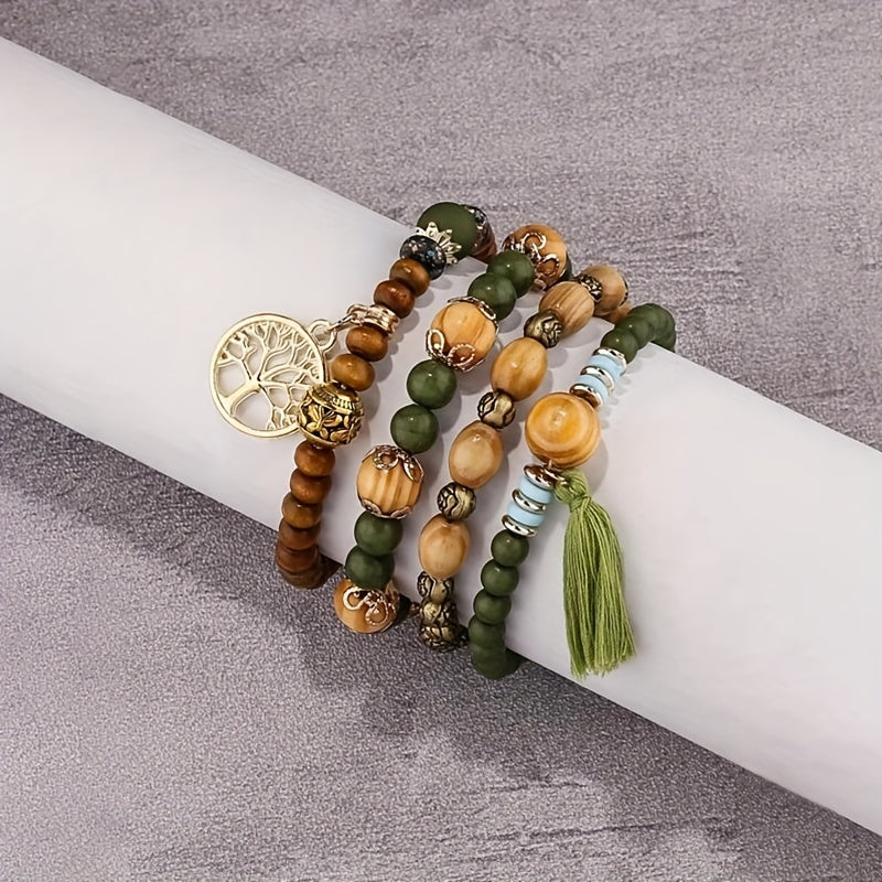 vibrant beaded stretchable wristwear