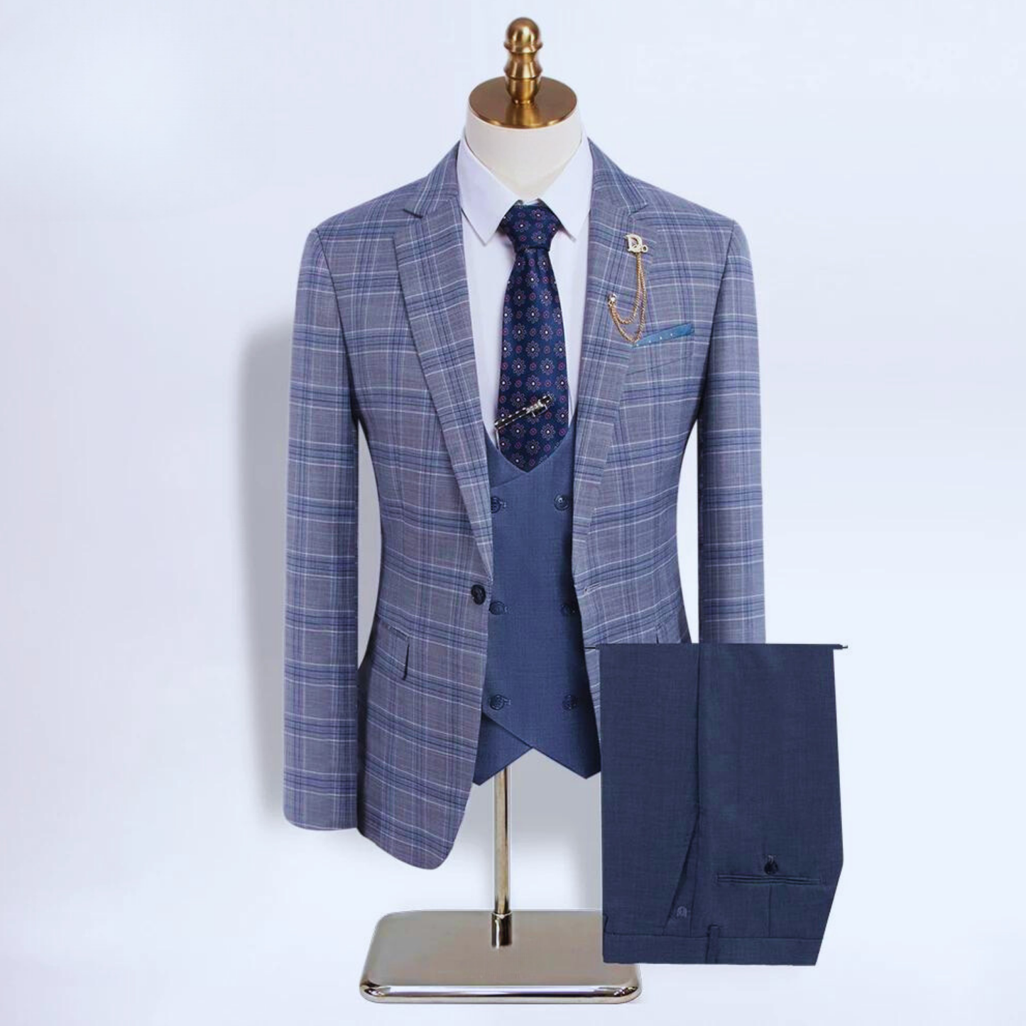 Luxury Business Suit Sky Blue