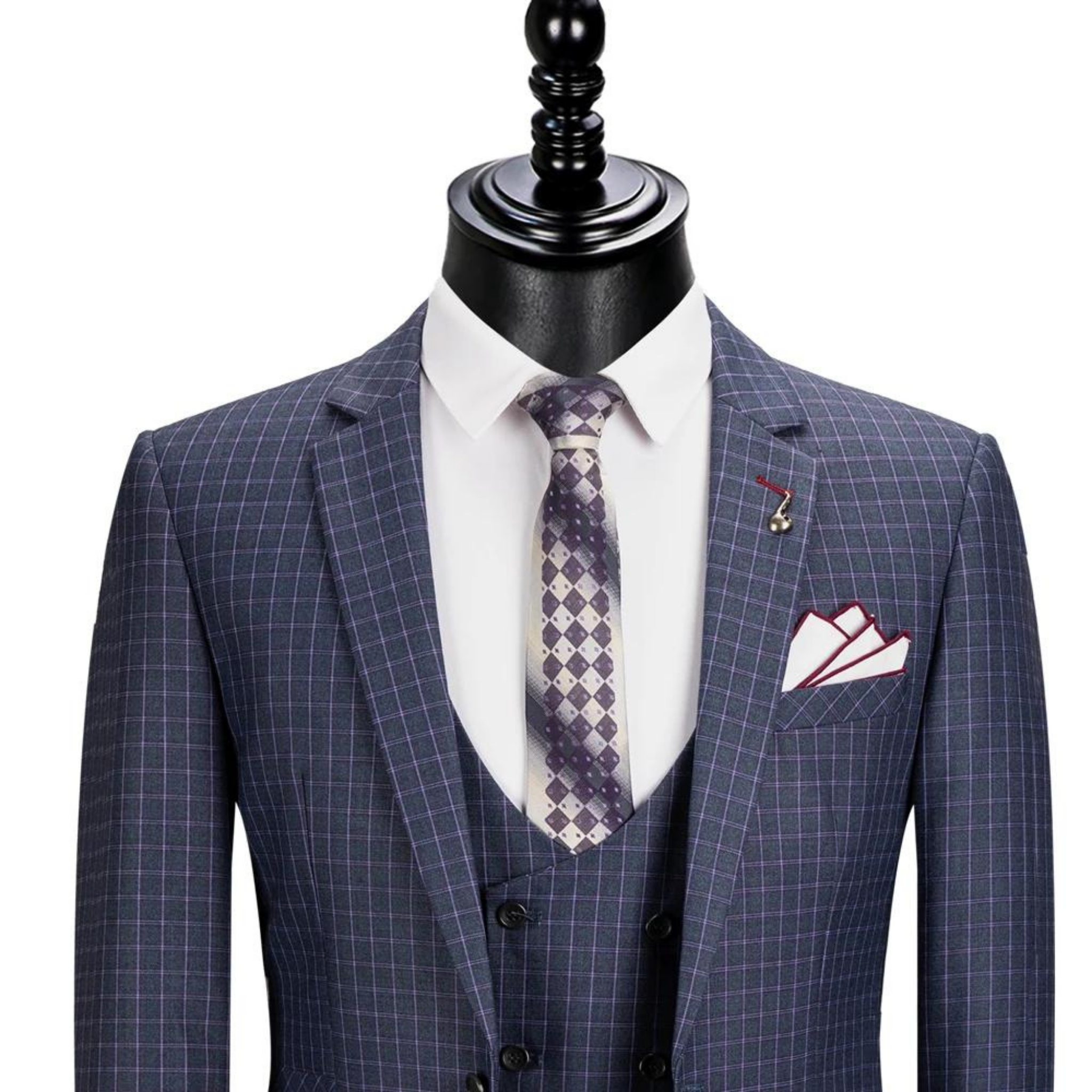 Luxury Grid Blazer Suit