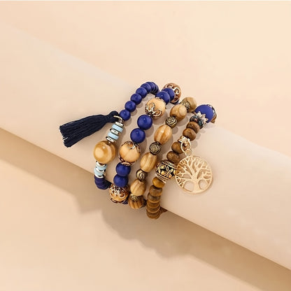 vibrant beaded stretchable wristwear