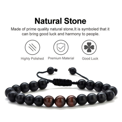 Stone Tiger Eye Lava Rock Bracelet