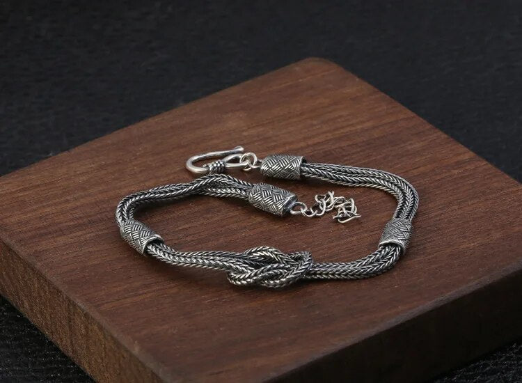 Oxidized Woven Men's Bracelet
