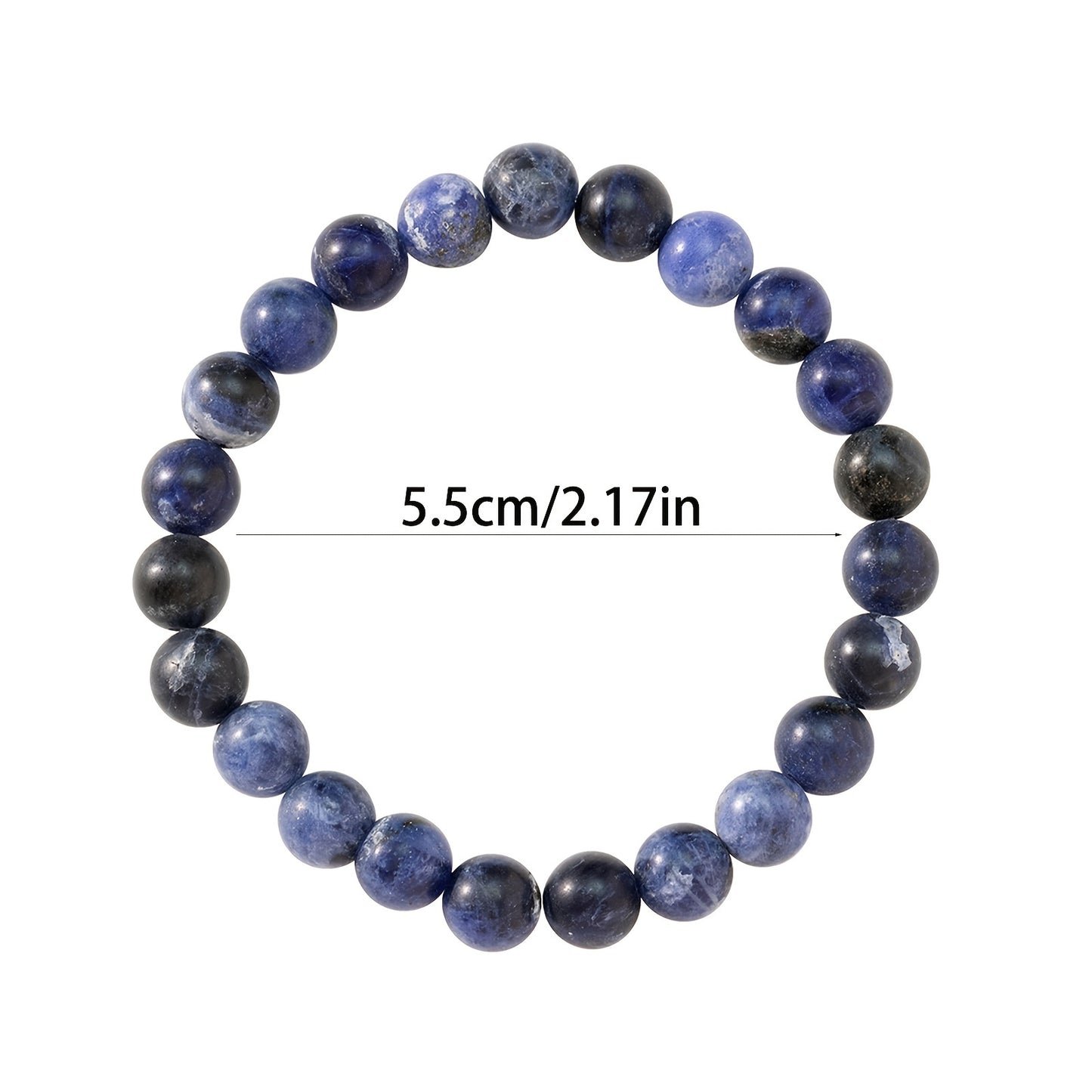 8mm natural stone matte beaded bracelet