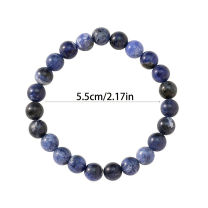 8mm natural stone matte beaded bracelet