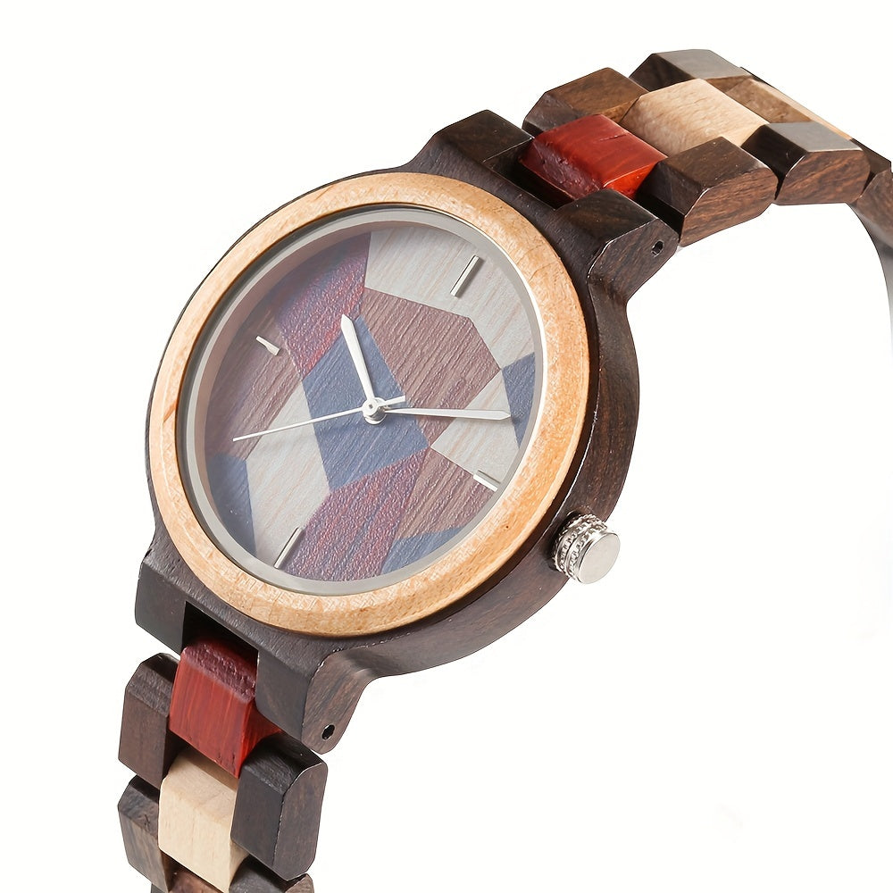 Retro Natural Wood Analog Wrist Watch