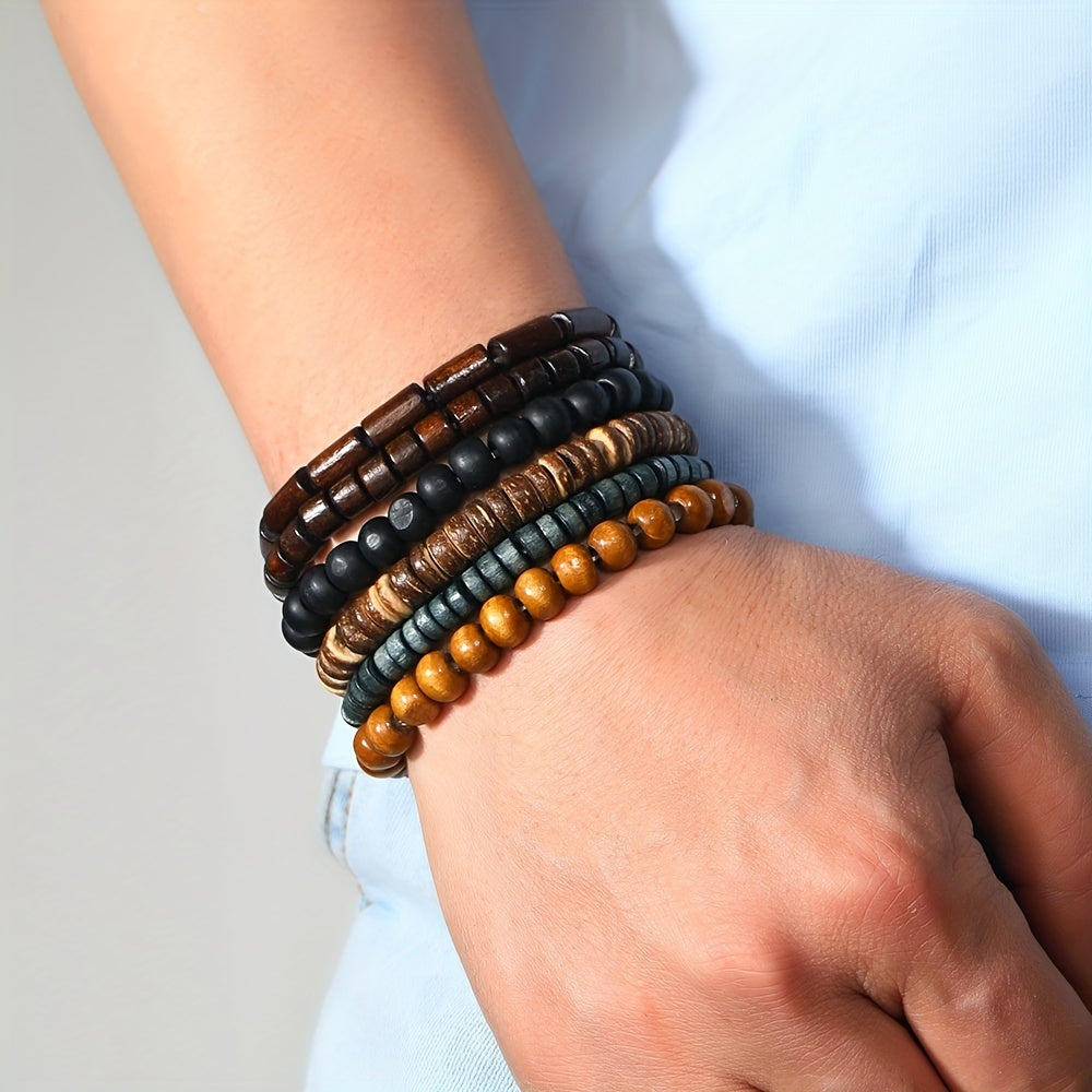 Trendy Minimalist Beaded Bracelet for Men | Vibrant Color