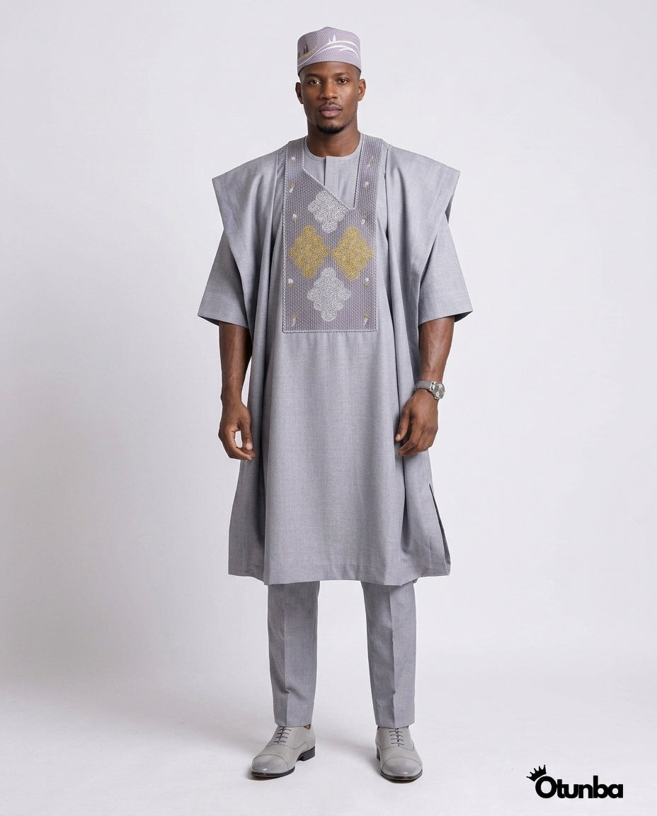 African Men Kaftan Shirt | Custom Sizing | Beige — Photo 289 | OTUNBA Luxury Fashion
