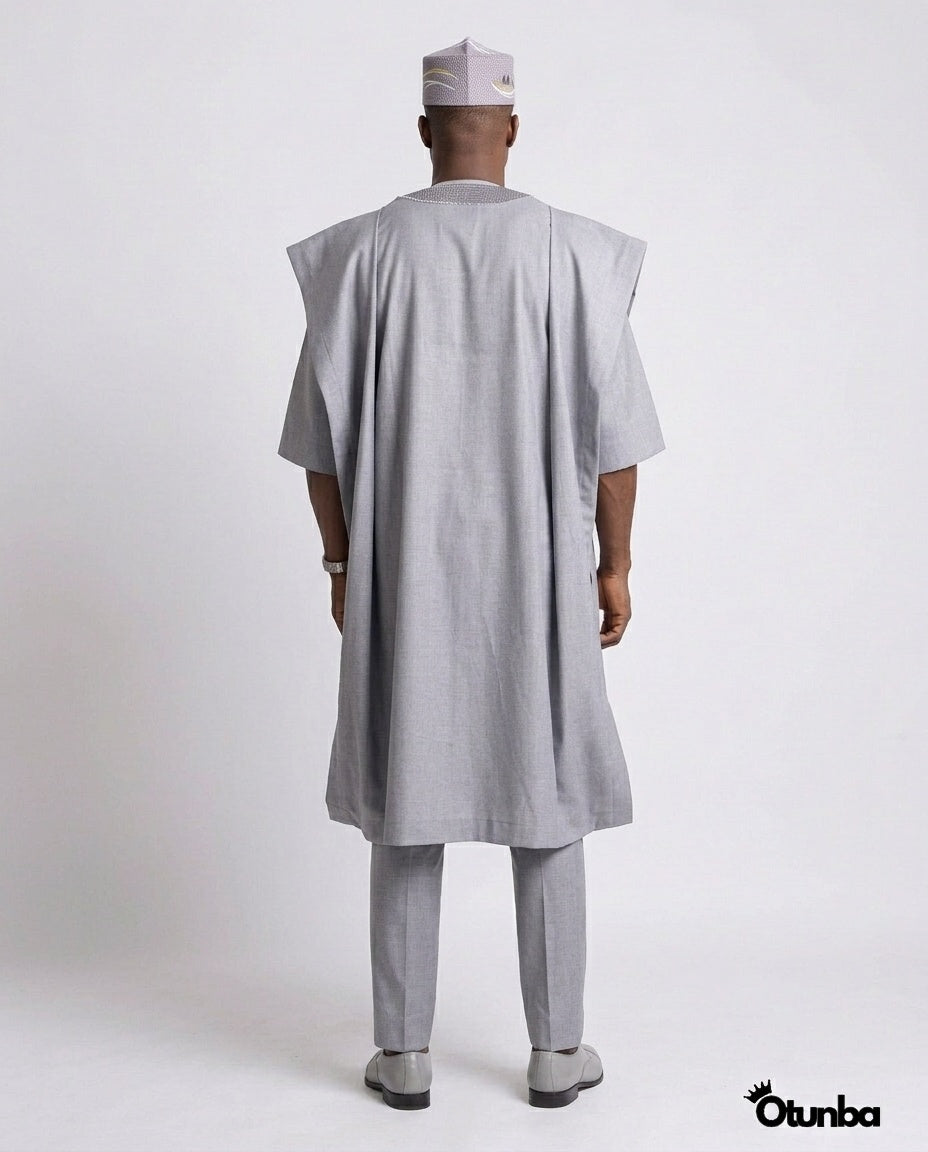 African Men Kaftan Shirt | Custom Sizing | Beige — Photo 290 | OTUNBA Luxury Fashion