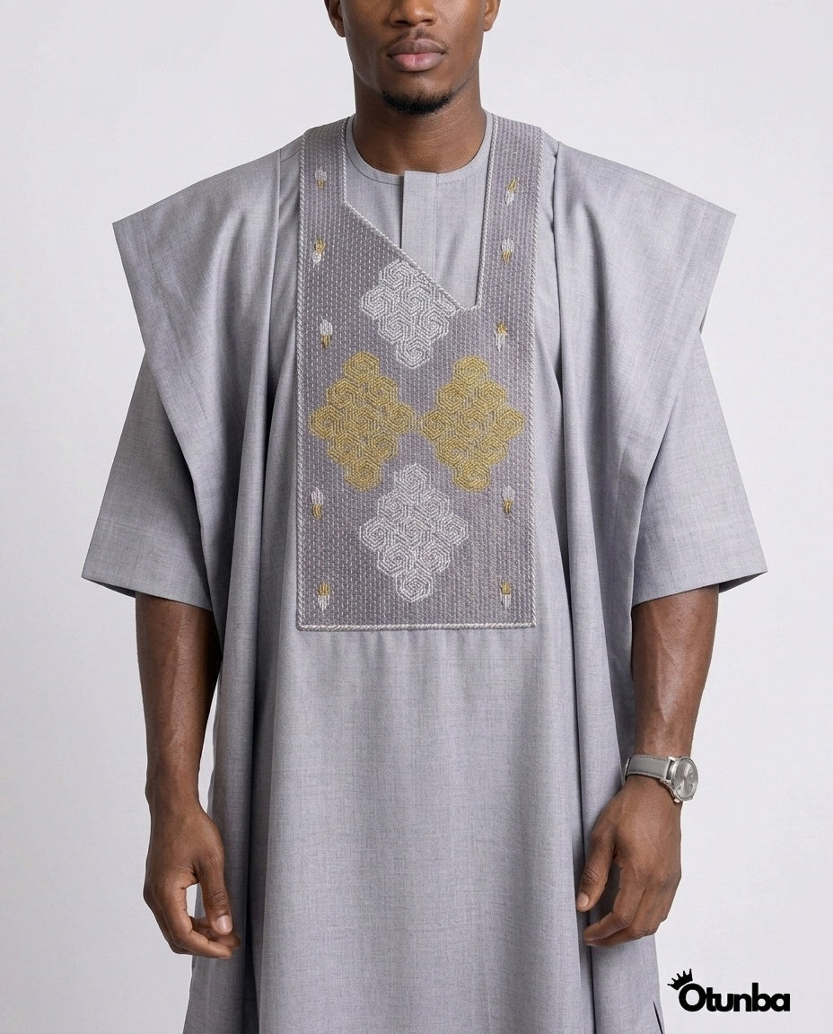African Men Kaftan Shirt | Custom Sizing | Beige — Photo 291 | OTUNBA Luxury Fashion