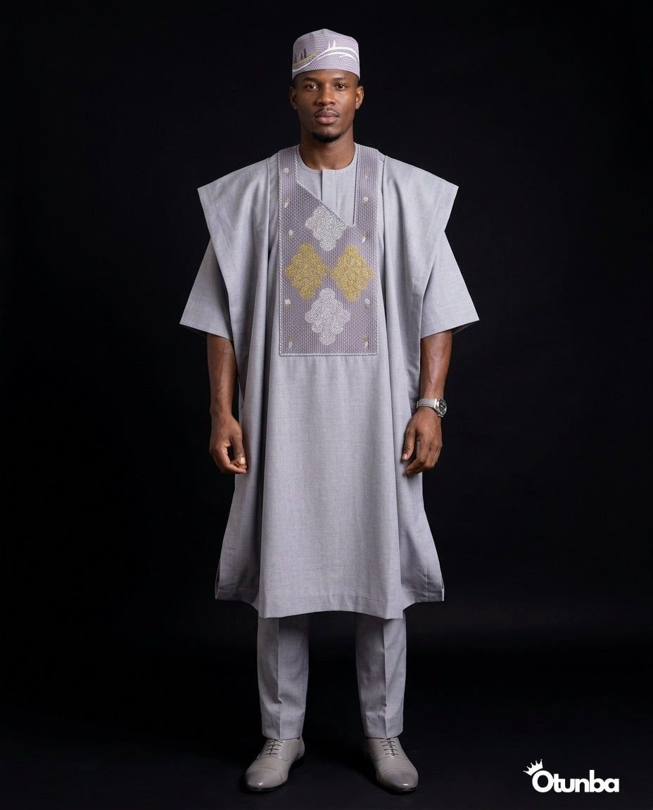 African Men Kaftan Shirt | Custom Sizing | Beige — Photo 293 | OTUNBA Luxury Fashion