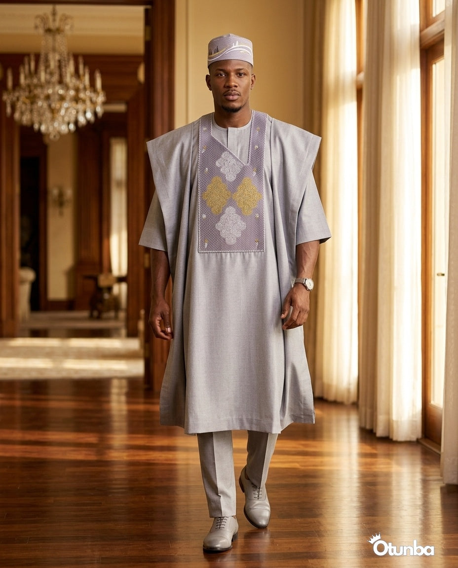 African Men Kaftan Shirt | Custom Sizing | Beige — Photo 294 | OTUNBA Luxury Fashion