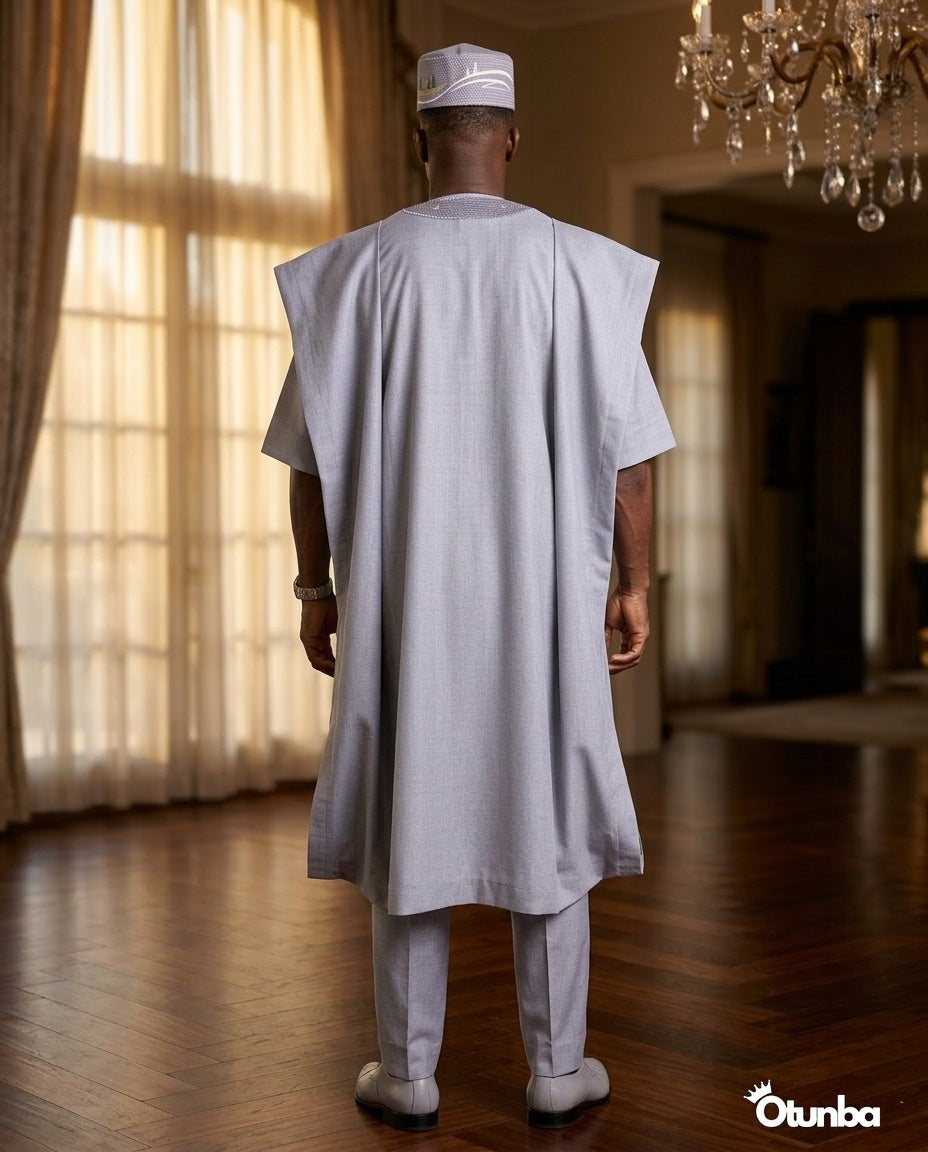 African Men Kaftan Shirt | Custom Sizing | Beige — Photo 297 | OTUNBA Luxury Fashion