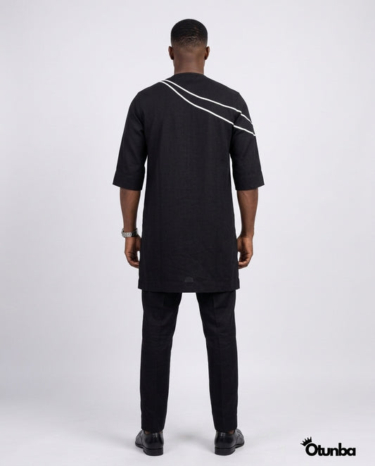 African Men's Kaftan | Custom Senator Wear | Black Style — Photo 122 | OTUNBA Luxury Fashion