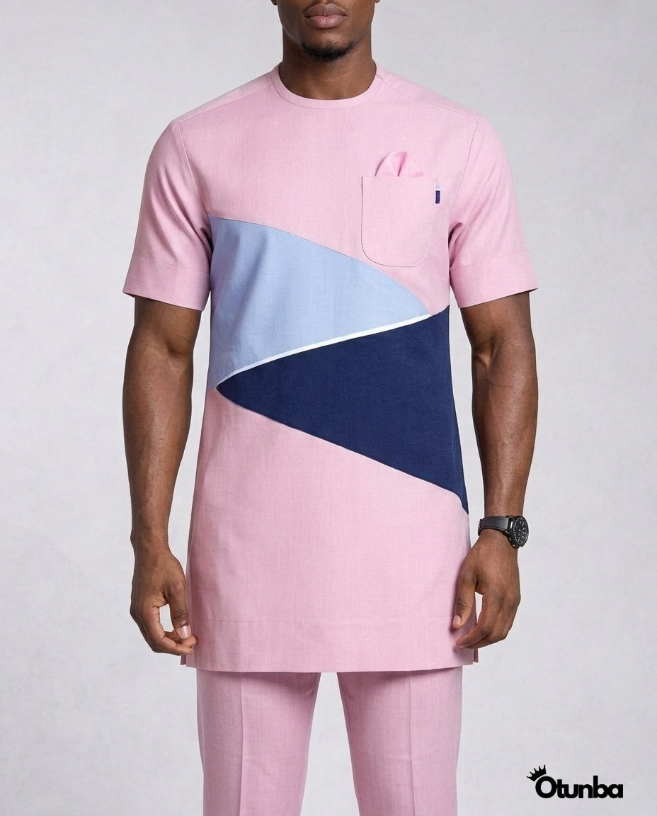 African Men's Kaftan | Custom Senator Wear | Pink — Photo 207 | OTUNBA Luxury Fashion