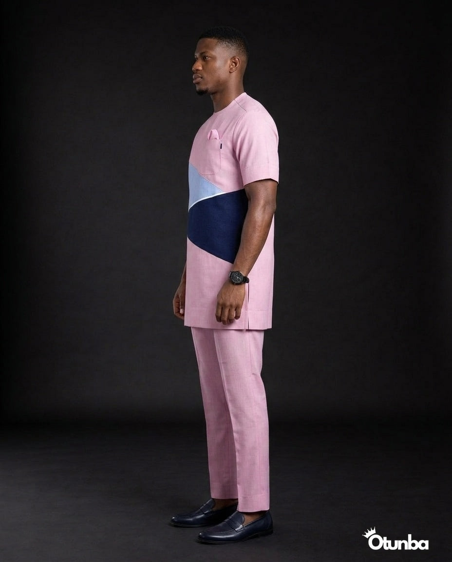 African Men's Kaftan | Custom Senator Wear | Pink — Photo 208 | OTUNBA Luxury Fashion