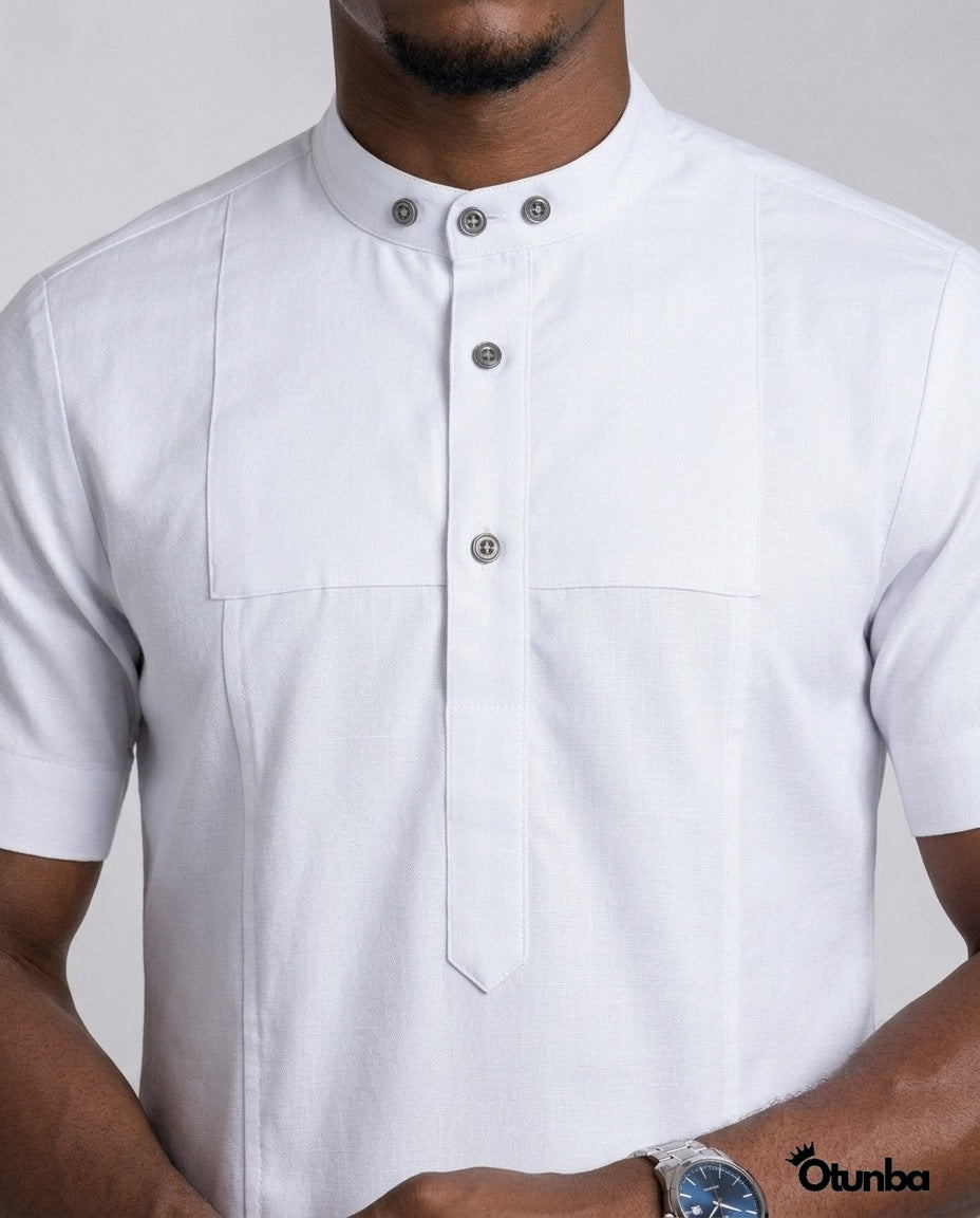 African Men's Kaftan | Custom Senator Wear | White
