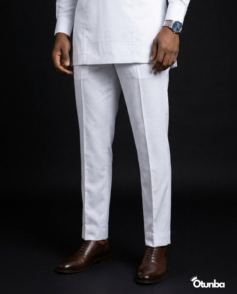 African Men's Kaftan | Custom Senator Wear | White — Photo 233 | OTUNBA Luxury Fashion