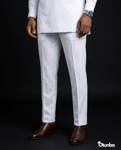 African Men's Kaftan | Custom Senator Wear | White — Photo 233 | OTUNBA Luxury Fashion